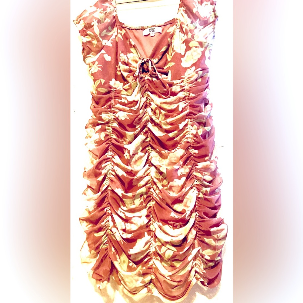 Madden NYC Pink Floral Dress, Size XXL